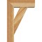 Ekena Millwork Traditional Block Rough Sawn Bracket w/ Offset Brace, Western Red Cedar, 6"W x 16"D x 24"H BKT0604X16X24TRA05RWR - alternate 4